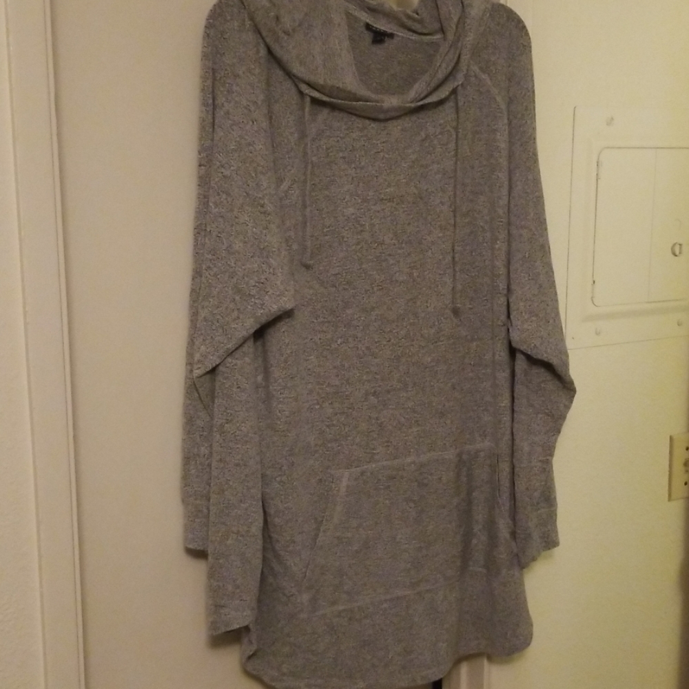 Super soft cowl neck hooded sweater
